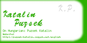 katalin puzsek business card